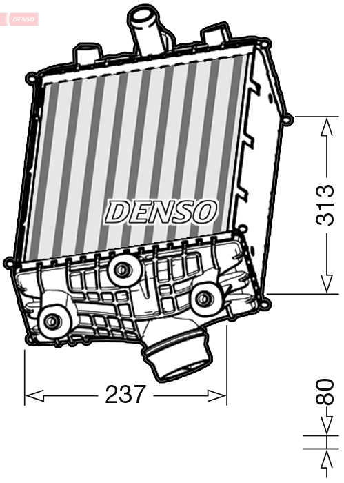 Intercooler, compresor DIT28002 DENSO