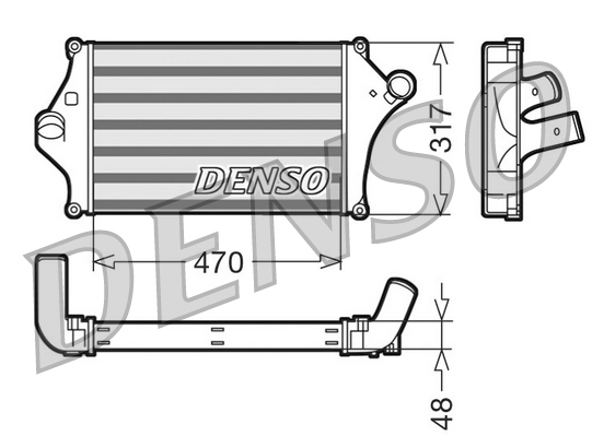 Intercooler, compresor DIT45001 DENSO