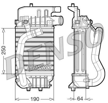 Intercooler, compresor DIT50004 DENSO