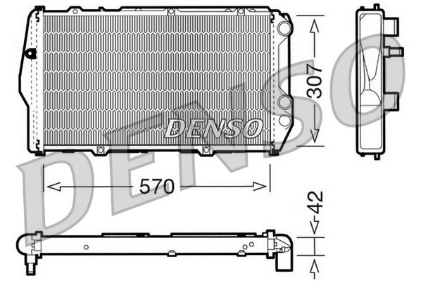 Radiator, racire motor DRM02001 DENSO