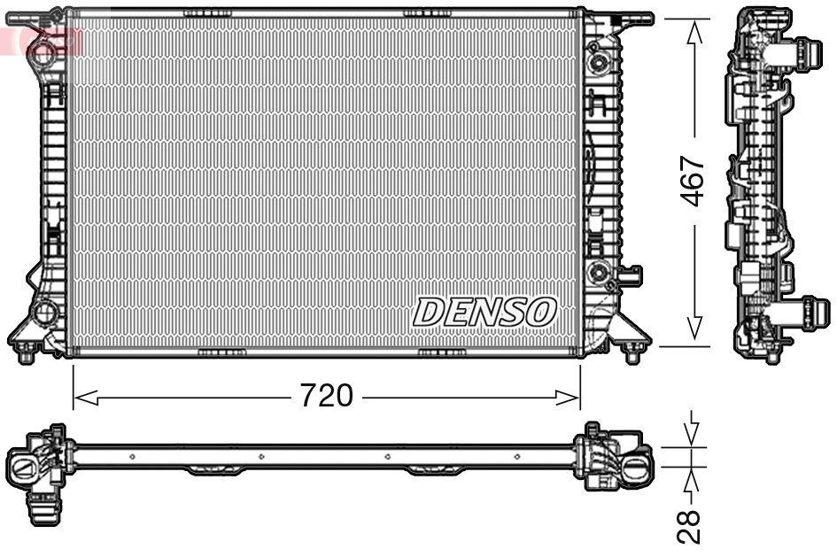 Radiator, racire motor DRM02021 DENSO