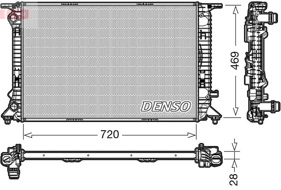 Radiator, racire motor DRM02022 DENSO