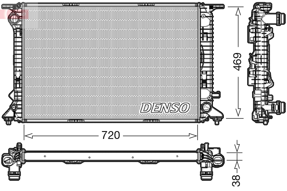 Radiator, racire motor DRM02024 DENSO