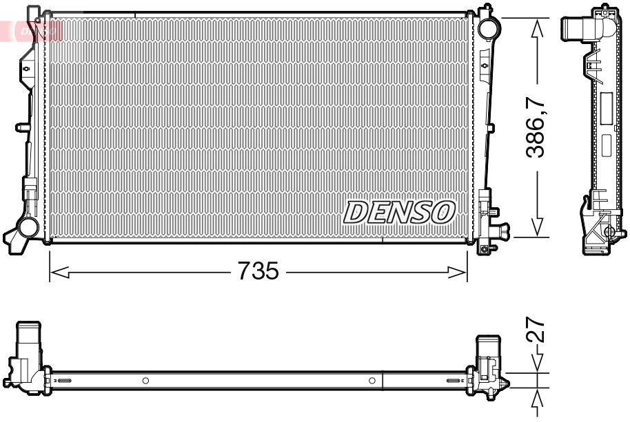Radiator, racire motor DRM06040 DENSO