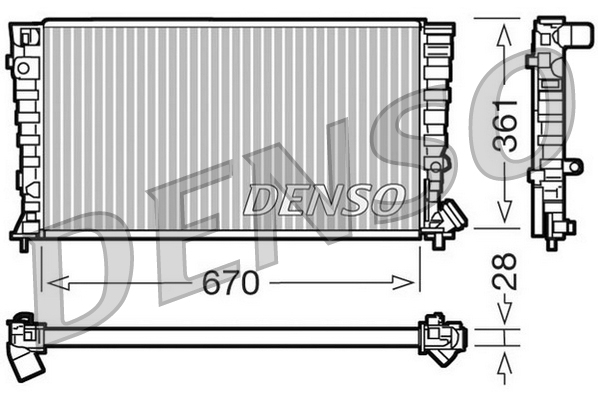 Radiator, racire motor DRM07030 DENSO