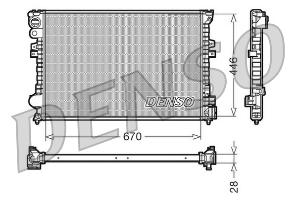 Radiator, racire motor DRM07050 DENSO