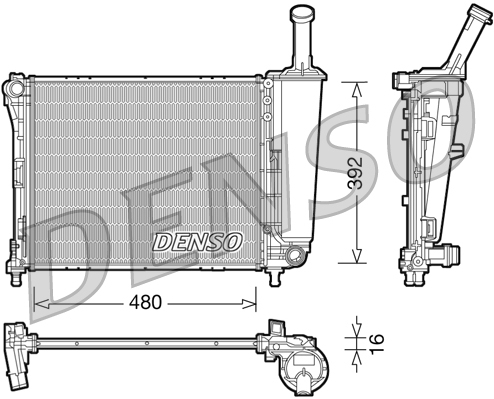 Radiator, racire motor DRM09088 DENSO