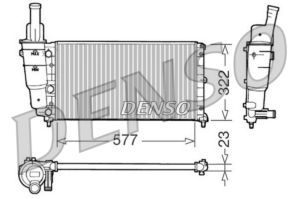 Radiator, racire motor DRM09096 DENSO