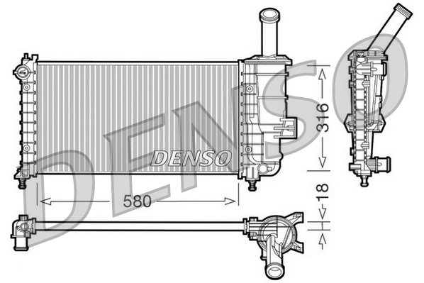Radiator, racire motor DRM09100 DENSO