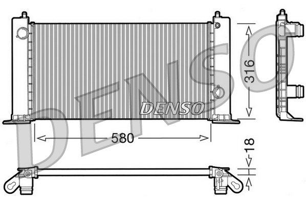 Radiator, racire motor DRM09120 DENSO