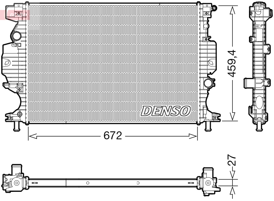 Radiator, racire motor DRM10120 DENSO