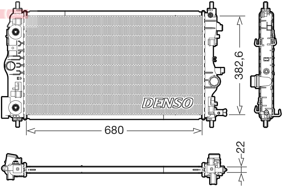 Radiator, racire motor DRM15008 DENSO