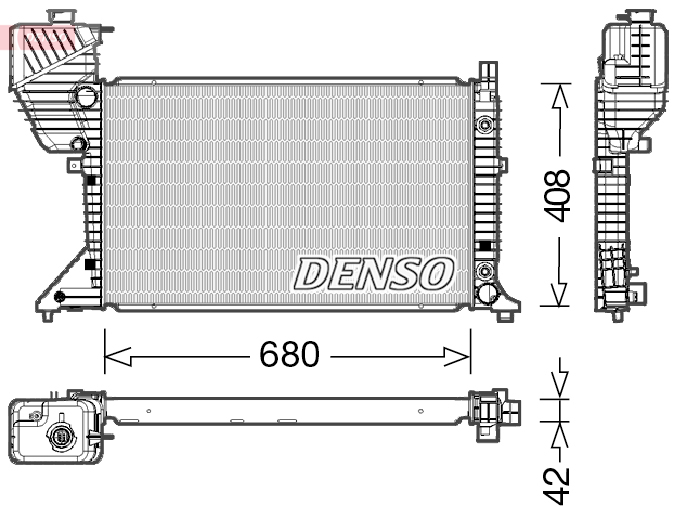 Radiator, racire motor DRM17019 DENSO