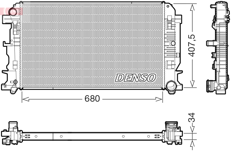 Radiator, racire motor DRM17117 DENSO