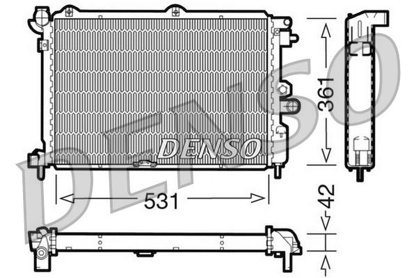 Radiator, racire motor DRM20025 DENSO