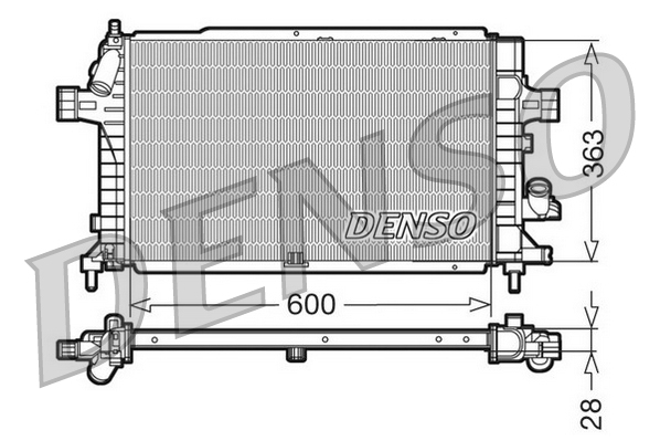 Radiator, racire motor DRM20102 DENSO