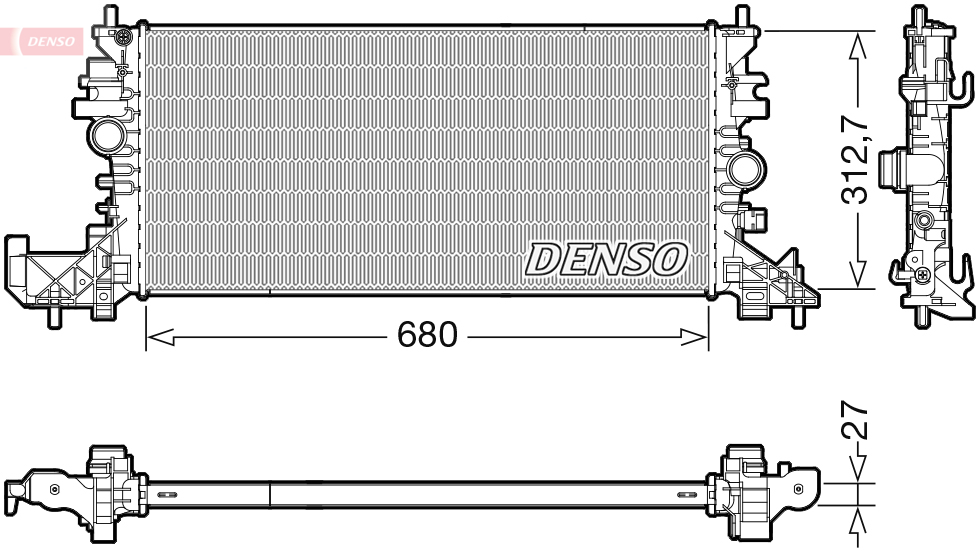 Radiator, racire motor DRM20118 DENSO