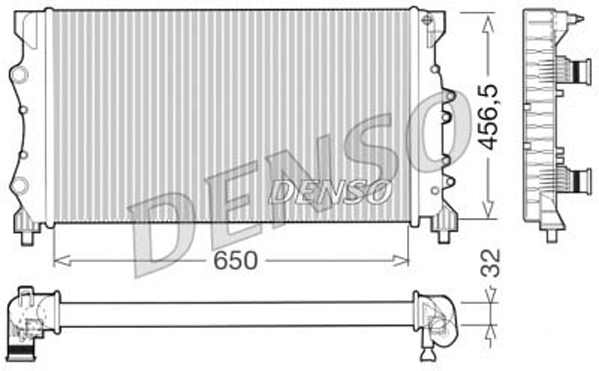 Radiator, racire motor DRM23025 DENSO