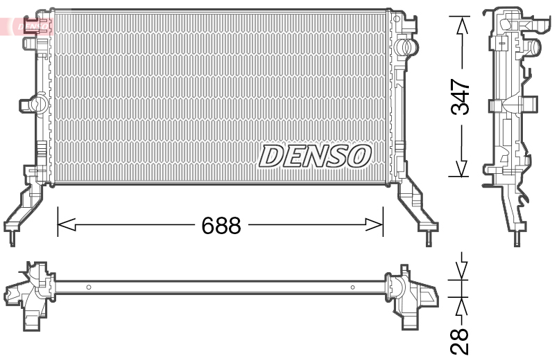Radiator, racire motor DRM23039 DENSO