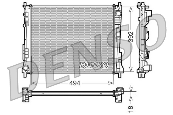Radiator, racire motor DRM23078 DENSO