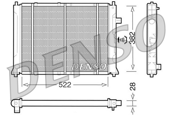 Radiator, racire motor DRM24014 DENSO