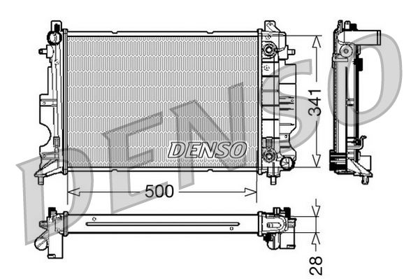 Radiator, racire motor DRM25013 DENSO
