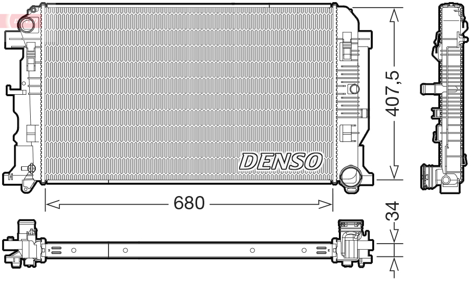 Radiator, racire motor DRM32053 DENSO
