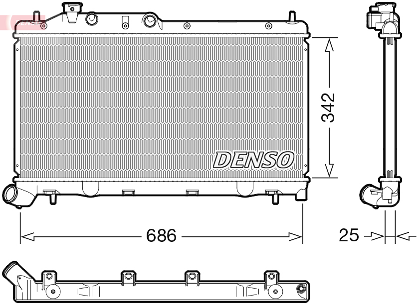 Radiator, racire motor DRM36026 DENSO
