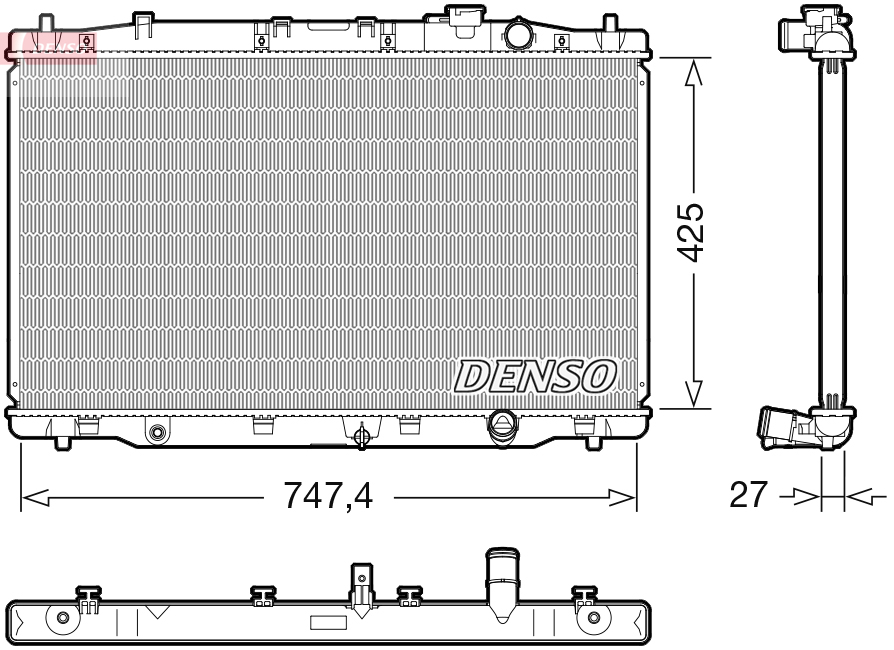 Radiator, racire motor DRM40052 DENSO