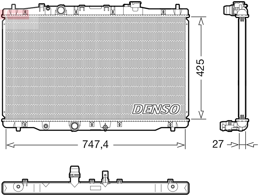 Radiator, racire motor DRM40054 DENSO