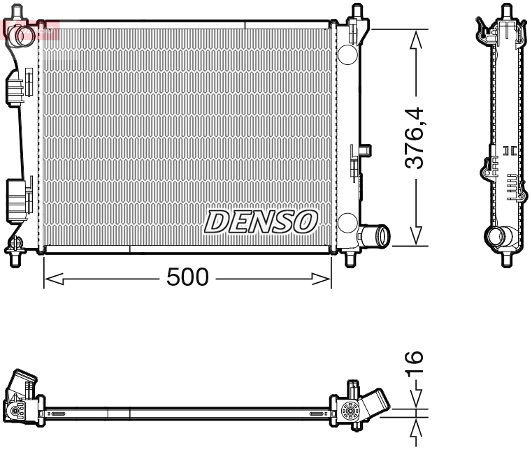 Radiator, racire motor DRM41017 DENSO