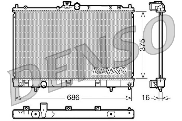 Radiator, racire motor DRM45025 DENSO