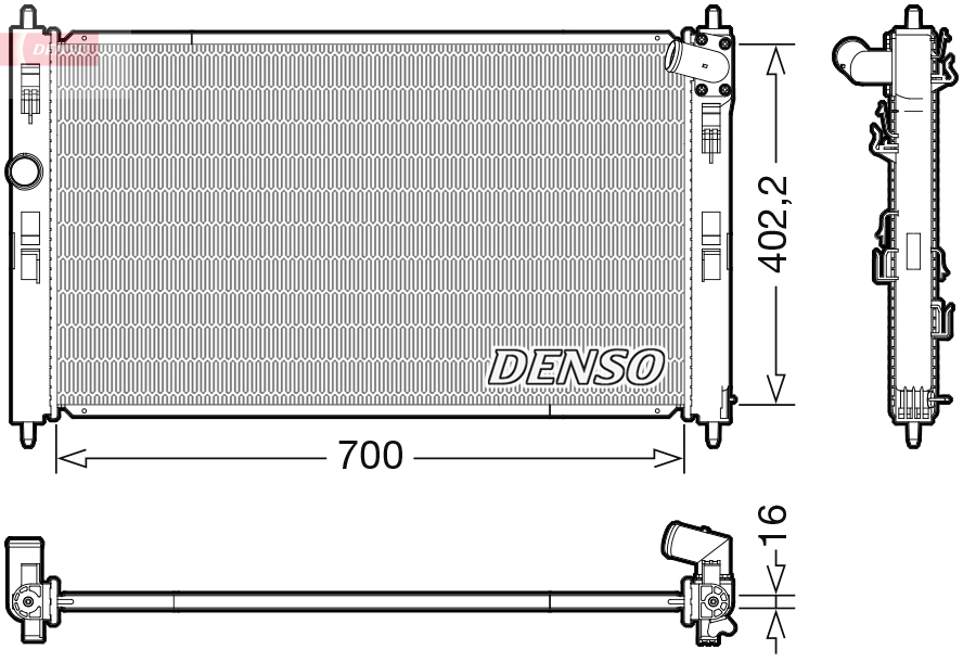 Radiator, racire motor DRM45050 DENSO