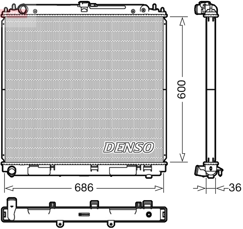 Radiator, racire motor DRM46041 DENSO