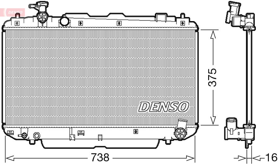 Radiator, racire motor DRM50083 DENSO