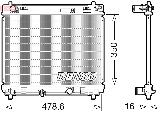 Radiator, racire motor DRM50104 DENSO