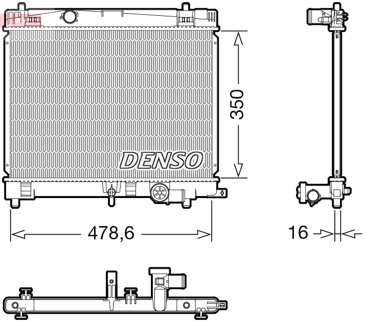 Radiator, racire motor DRM50137 DENSO