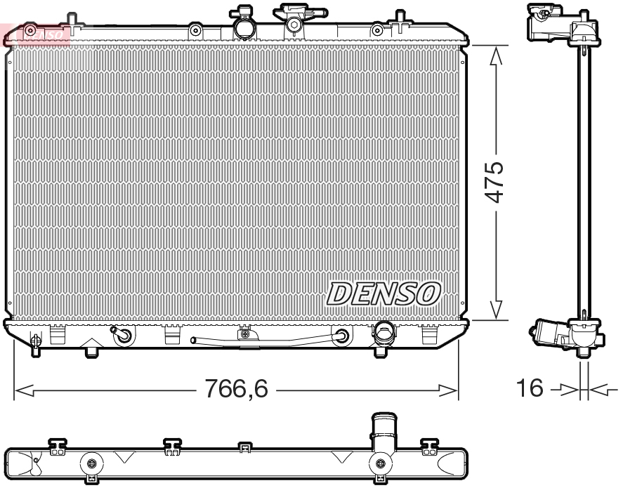 Radiator, racire motor DRM50143 DENSO