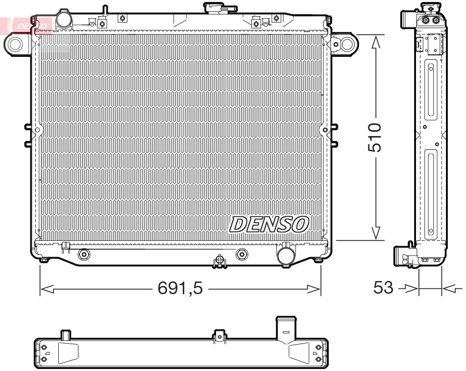 Radiator, racire motor DRM51015 DENSO