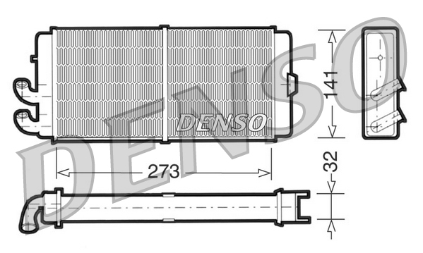 Schimbator caldura, incalzire habitaclu DRR02001 DENSO