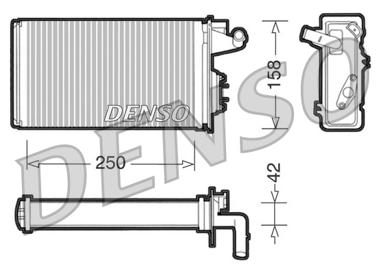 Schimbator caldura, incalzire habitaclu DRR09010 DENSO