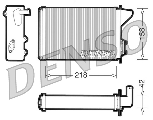 Schimbator caldura, incalzire habitaclu DRR09040 DENSO