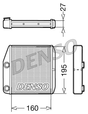 Schimbator caldura, incalzire habitaclu DRR09075 DENSO