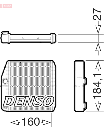 Schimbator caldura, incalzire habitaclu DRR09076 DENSO