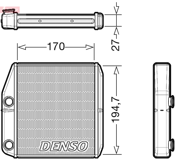 Schimbator caldura, incalzire habitaclu DRR09101 DENSO