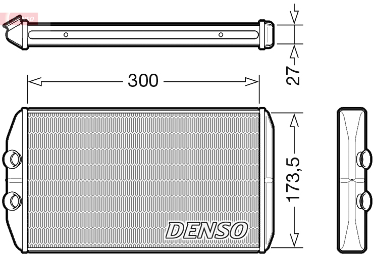 Schimbator caldura, incalzire habitaclu DRR12008 DENSO