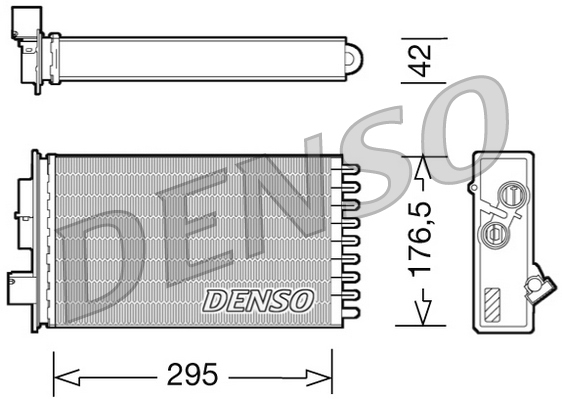 Schimbator caldura, incalzire habitaclu DRR12022 DENSO