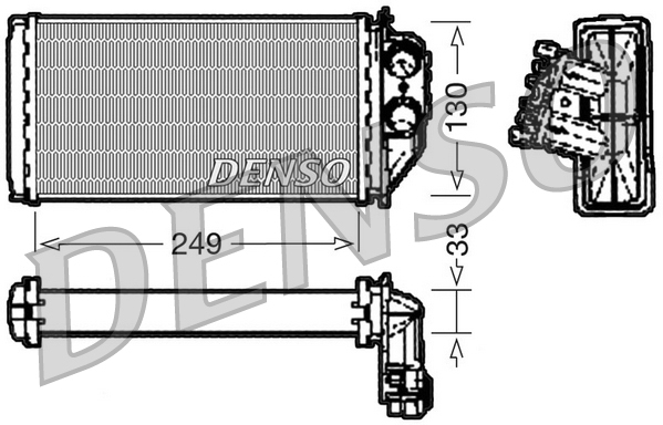 Schimbator caldura, incalzire habitaclu DRR21002 DENSO