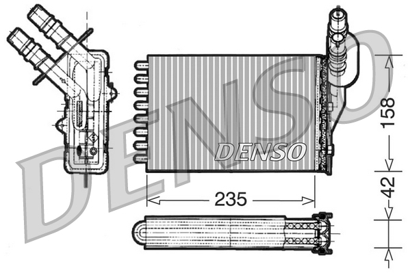 Schimbator caldura, incalzire habitaclu DRR23001 DENSO