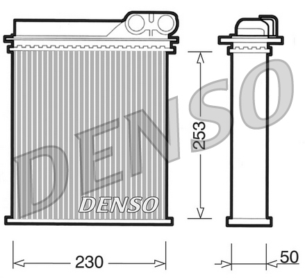 Schimbator caldura, incalzire habitaclu DRR23012 DENSO